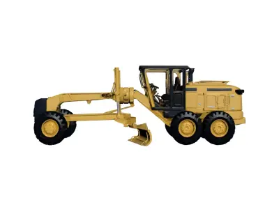 Motor Grader 3D Model Road Construction Leveling Machine 01 3D model