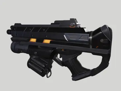 Grond Pistol  Low-poly 3D model