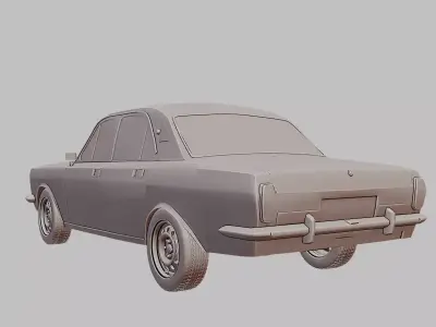 GAZ 24 Volga Soviet Sedan 3D Printable Model 3D print model