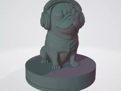 Chill Pug Herb Grinder-2 Part Magnetic - MellowVerse 3D print model