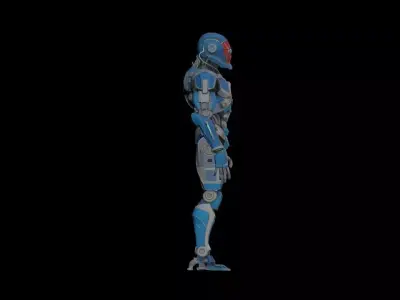 futuristic humanoid robot 3d model 3D model