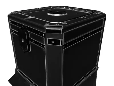 SciFi Hexagonal Storage Crate Low-poly 3D model