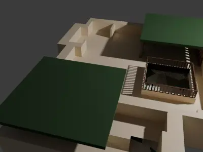 Moroccan Inspired Riad Style House 3D Model Free 3D model