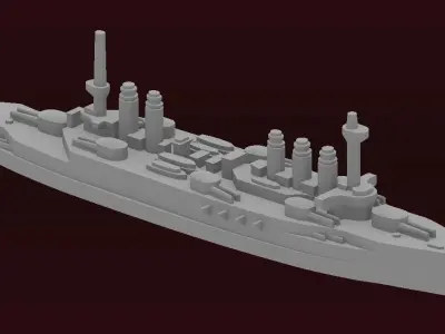 Danton-class battleship 3D print model