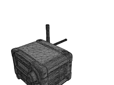 Military Tactical Field Radio Model Low-poly 3D model