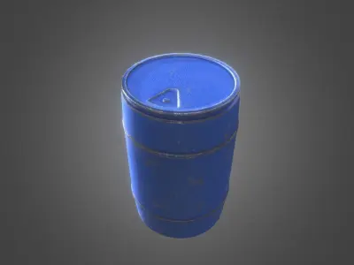 4K  Barrel Assortment Low-poly 3D model