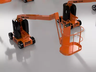 Articulating Boom Lift 3D Model Pack - 16 Poses 3D model