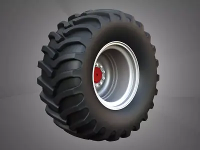 Front Wheel and Tire - Combine 1688 3D Model Pack
