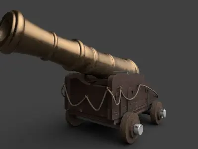 Long Range Canon V2 3D model