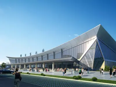 3Dmax fashion city commercial square building 361 3D model