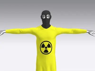 Hazmat Suits Low-poly 3D model purchase