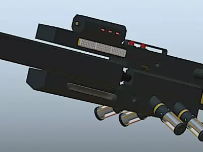 Tironea Gabriel - Hornet Railgun - High Poly Free 3D model