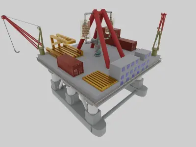 drilling rig     unit  Free 3D model