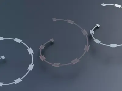 Low Poly fence Wires Low-poly 3D model