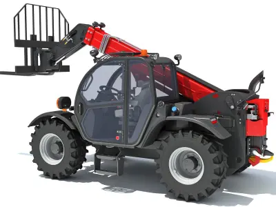 Telescopic Telehandler Forklift 3D model