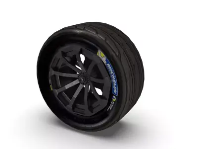 Mazda rx vision gt3 wheel Low-poly 3D model