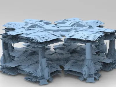 Dark Elven Sci-Fi Dome 3 3D model