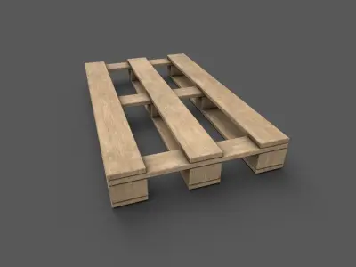  Pallet 02 Low-poly 3D model