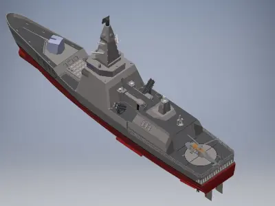 Largest Warship 3d model 3D model
