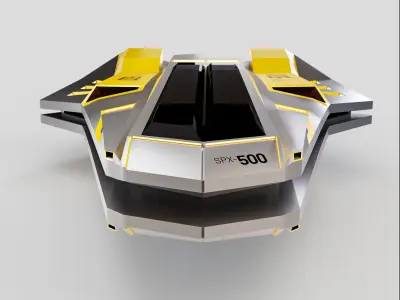 Space Ship Low-poly 3D model order