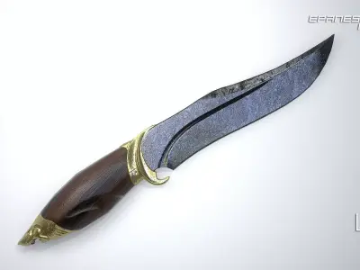 shark knife 3D model purchase