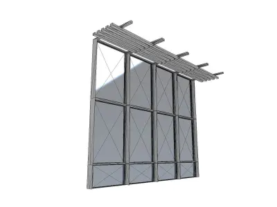 Curtain Wall SHC Quick Office LM Low-poly 3D model