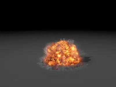 Gasoline Explosion 3D model 3D model
