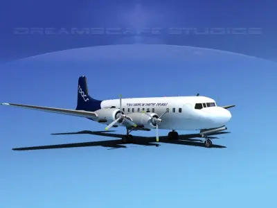 Douglas DC-7B Trans Pacific 3D model