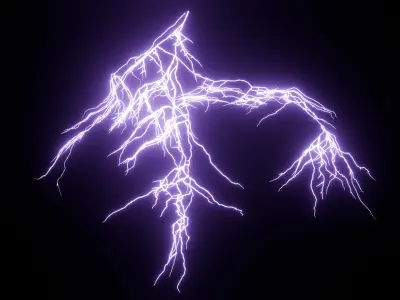 Generator Lightning Strike Animated For Blender 3D model