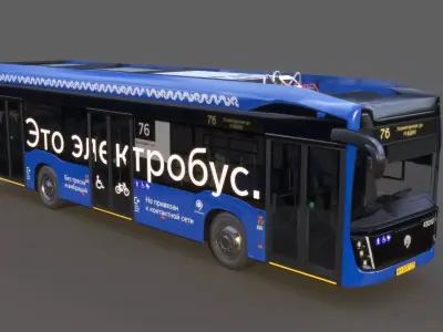 Electric Bus KamAZ 6282  Nefaz 5299 3D model