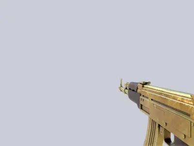 AK47 Royal Gold Low-poly 3D model