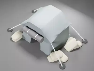 Game ready lowpoly tent Low-poly 3D model