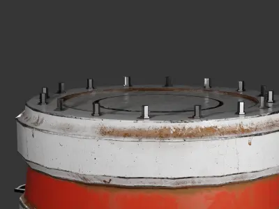 Radioactive waste barrel Free low-poly 3D model purchase