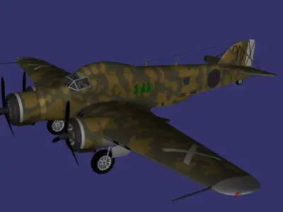 Savoia Marchetti SM 79 Sparviero Low-poly 3D model