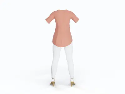 Spring Clothing for Female 3D model