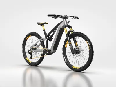 E-BIKE MOUNTAIN ACTUAL DIMENSION 3D model