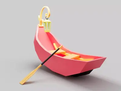 Cartoon Boat Pack - Rigged Ships and Boats Animation Low-poly 3D model