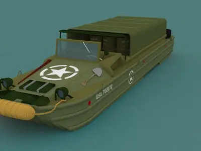 Anfibio DUKW Free 3D model