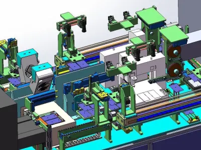 UV glue coating machine for mobile phone products 3D model