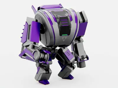 MILITARY DROID FORGE-4 Rigged for Unreal Engine - Unity - MIXAMO 3D model
