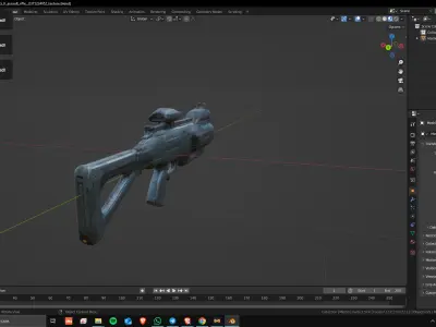 Sci-Fi Assault Rifle 02 Low Poly Game Ready Asset Low-poly 3D model