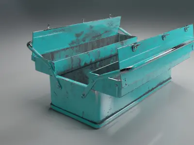 Old Toolbox Low-poly 3D model