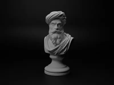 Persian Immortal Bust Chess 3D print model order