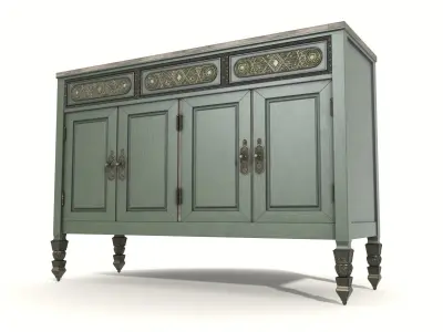 sideboard distressed Low-poly 3D model
