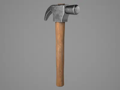Claw Hammer Low-poly 3D model