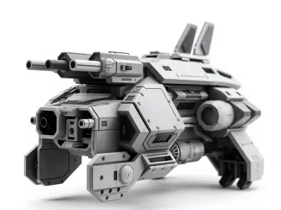Futuristic Combat Vehicle model pack Low-poly 3D model