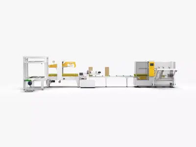 Automatic Unpacking and Sealing Line for Audio Factory 3D model