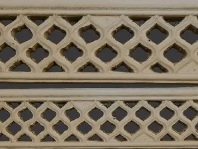 Decorative Stone Lattice 3D Scan Low-poly 3D model