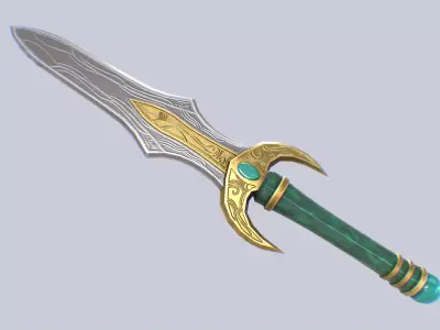 Fantasy dagger Low-poly 3D model
