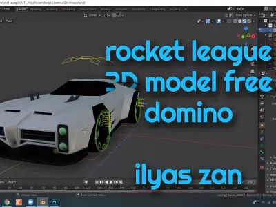 rocket league 3D model DOMINO model FREE Free low-poly 3D model